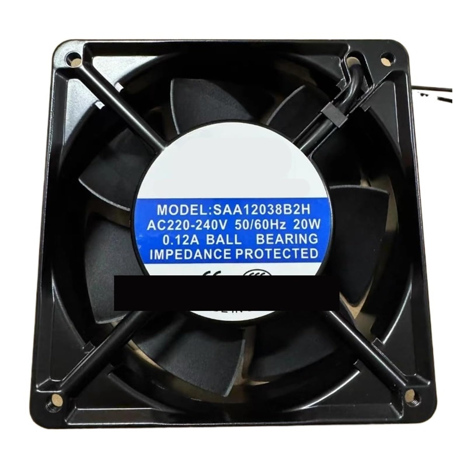 Lzikkgki One Color Saa12038b2h Ac 220-240V 0.12A 120X120x38mm 2-Wire Cooling Fan