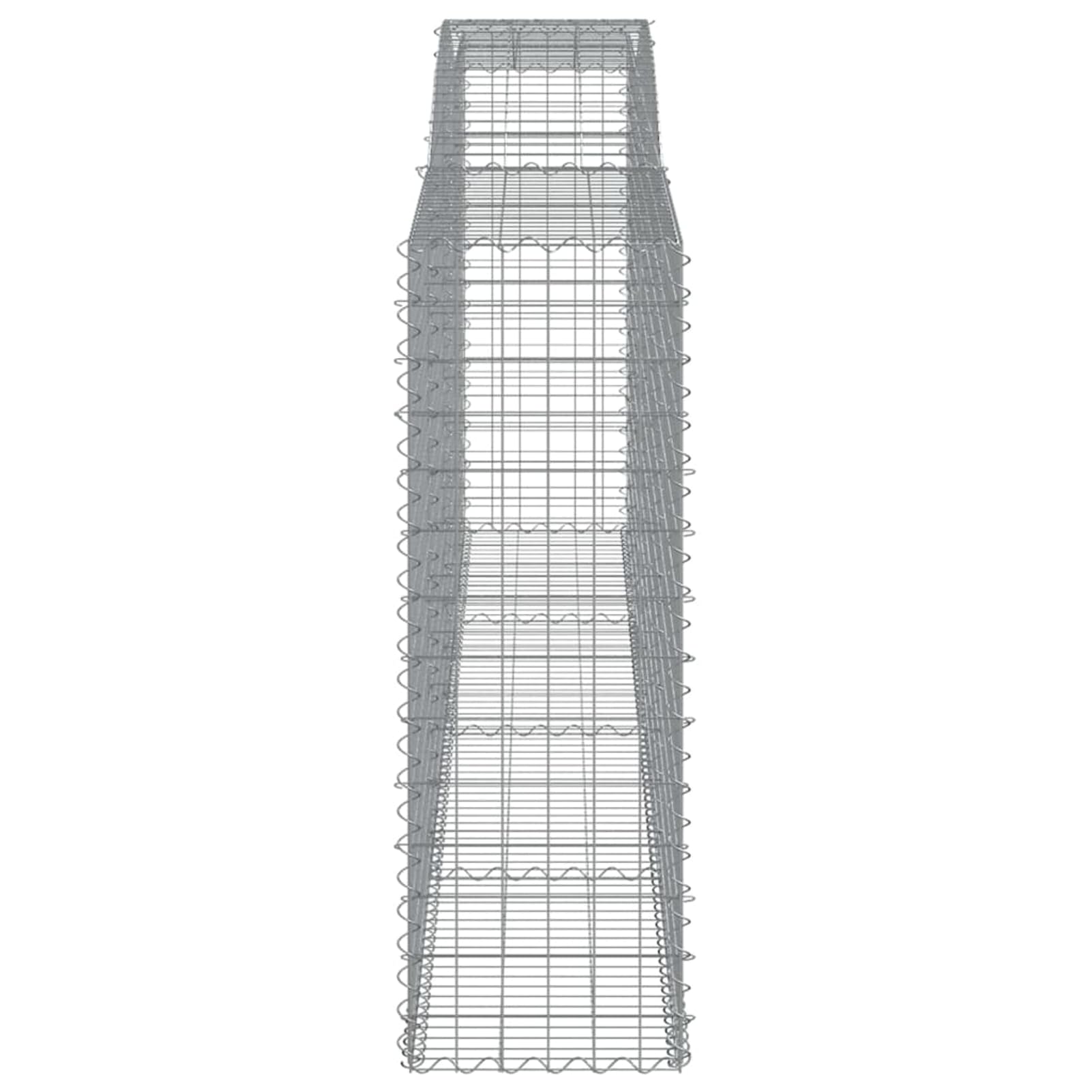Gabionen 9er Set Hochbogen 400x50x160cm Verzinkt