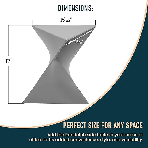 Miniatura 3 de LeisureMod Randolph Modern Accent - Mesa auxiliar de tocador, 15.5 x 15.75 x 17 pulgadas, color gris