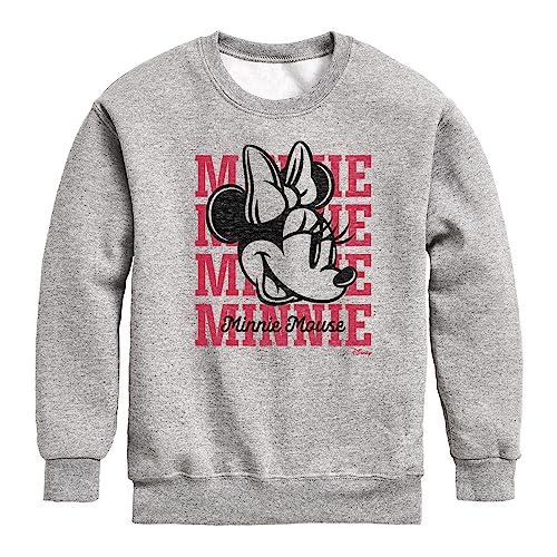 Disney Minnie, Minnie, Minnie Mouse - Youth Crewneck Fleece Sweatshirt