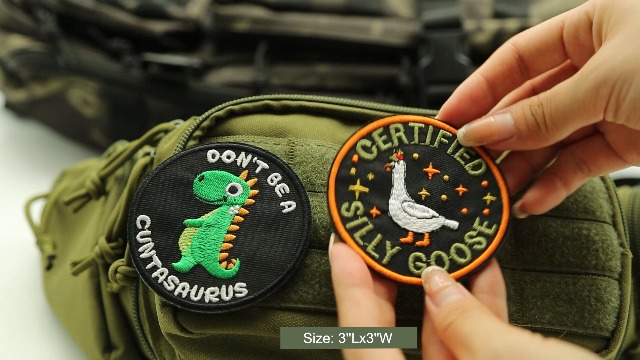 WILDREEDS 20-Pack Random Funny Morale Patches - Embroidered Hook & Loop Patches For Backpacks, Hats, Dog Vests & Tactical Gear - View #12
