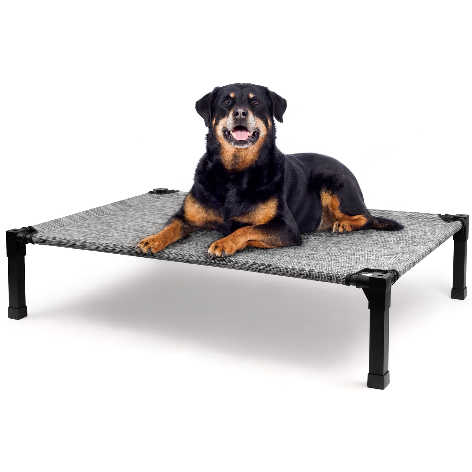 Cooling Elevated Dog Bed, Raised Dog Bed with Washable Breathable Mesh and  Metal Frame, Portable Dog Cot Bed with No-Slip Feet for Outdoor and Indoor