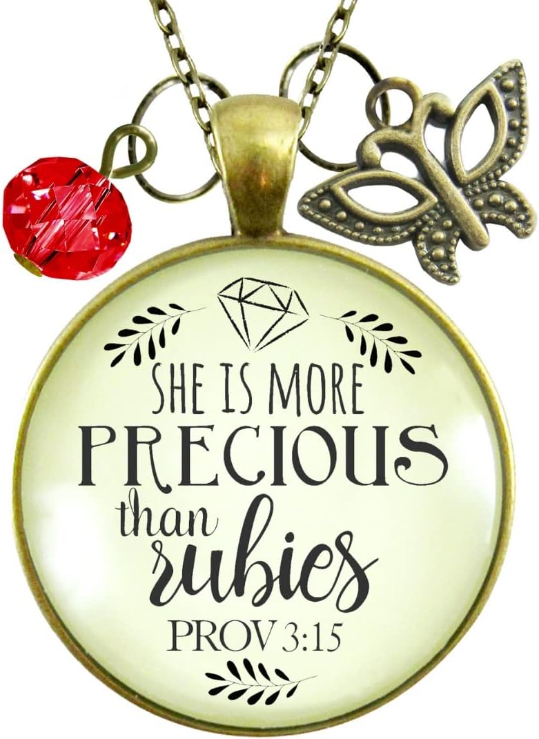 Gutsy Goodness Woman of Faith Inspired Necklaces Handmade Hope Message Jewelry Pendant