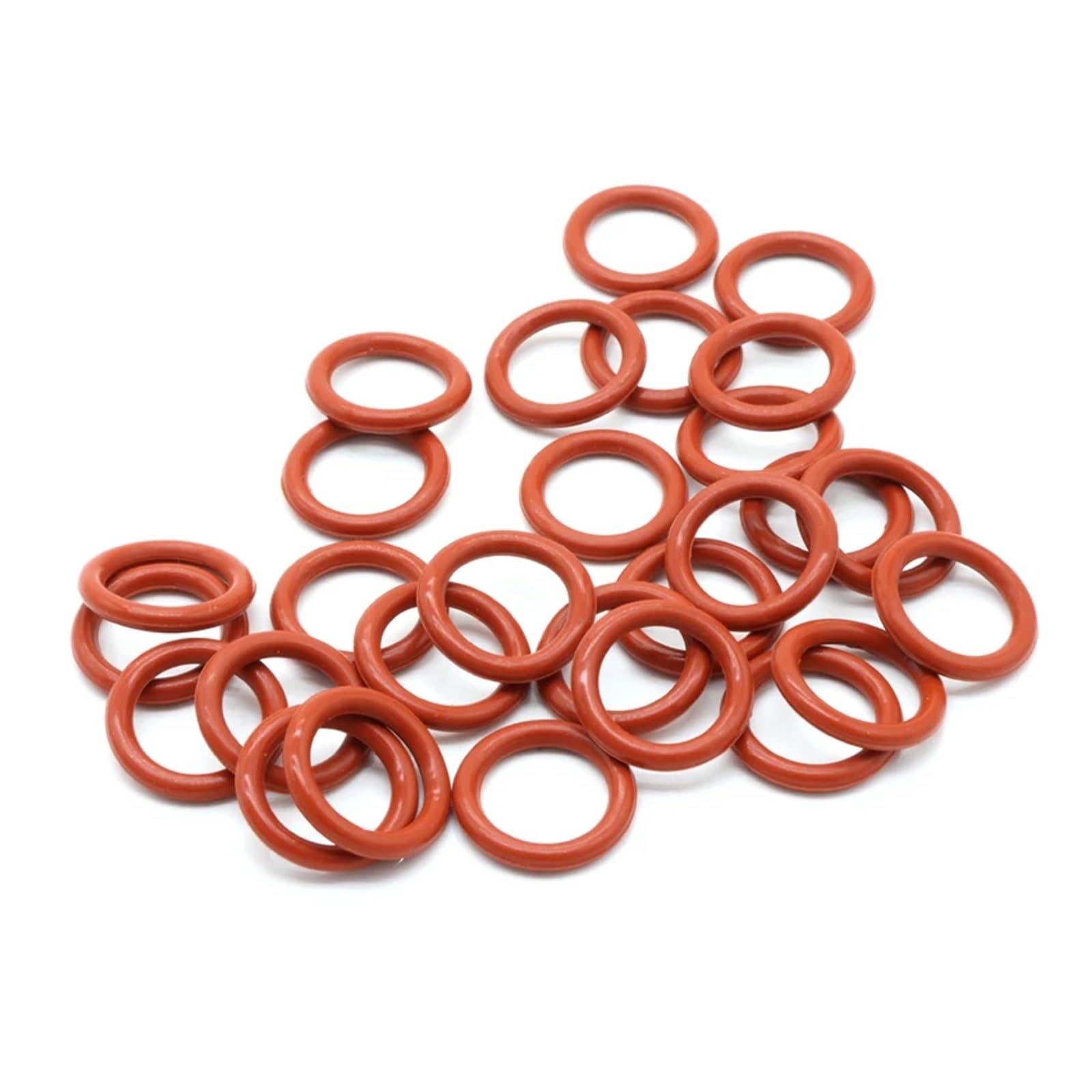 10 juntas tóricas VMQ CS de 3 mm de diámetro exterior, 9~205 mm, arandela impermeable de caucho de silicona, aislante, sello redondo en forma de O, rojo