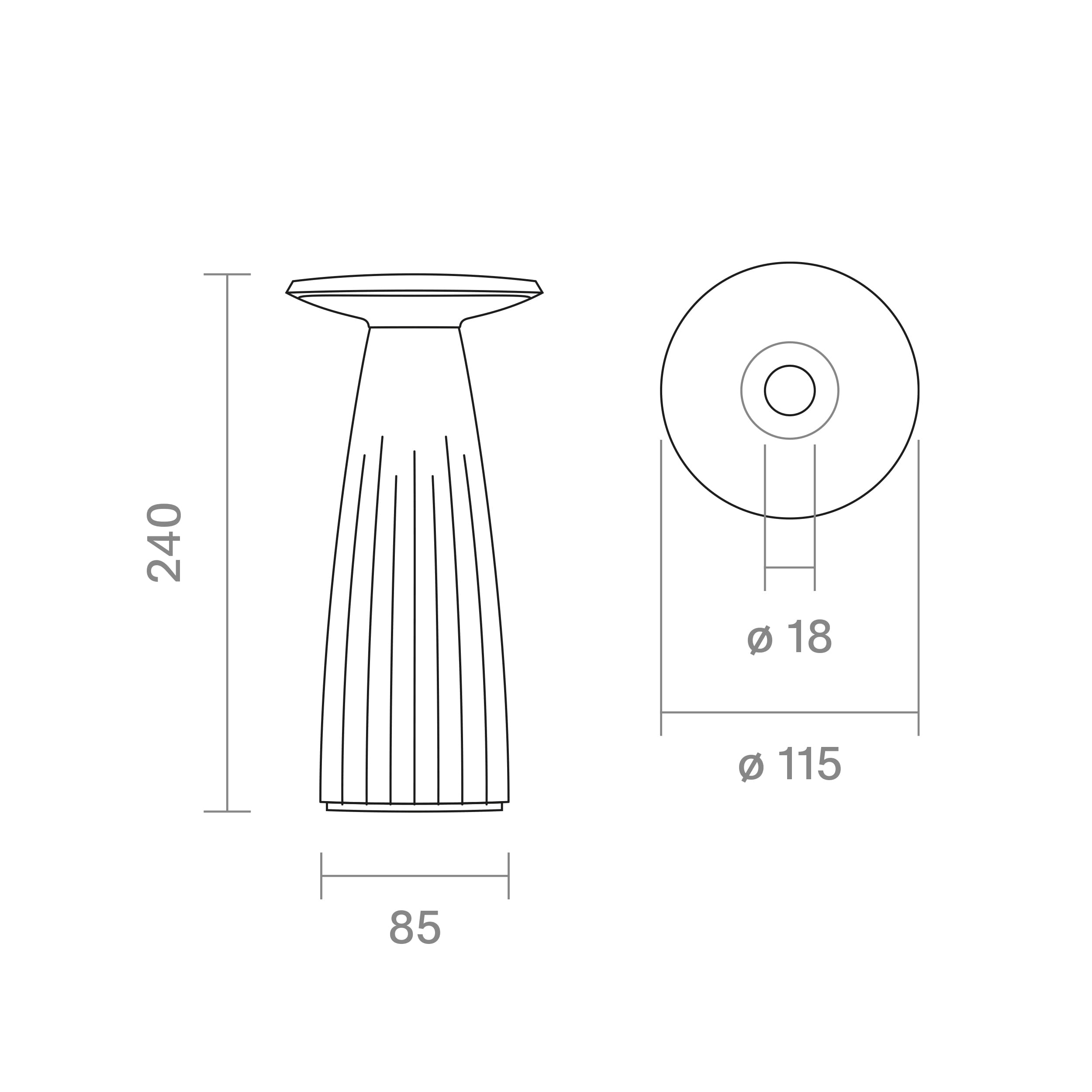 SIGOR Nuflair - Dimmbare LED Akku-Tischlampe mit integrierter Blumenvase Indoor & Outdoor, IP54 spritzwassergeschützt, Höhe 24 cm, aufladbar mit easy-connect puk, 12 h Leuchtdauer, dünenbeige