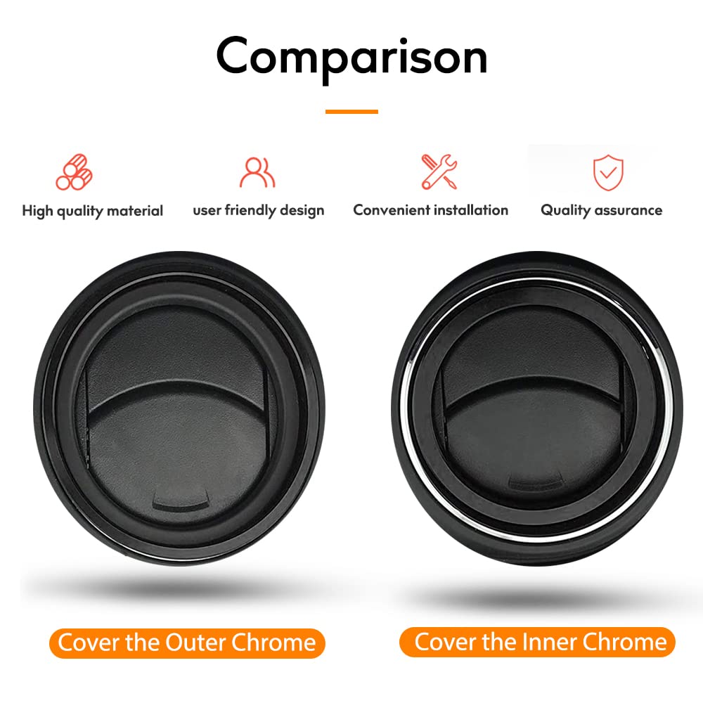 Condition photo showing New/Like New for for 2023 tacoma a/c vent ring outer cover air conditioning outlet trim decoration accessories compatible with toyota tacoma 2016-2022 4 piece kit,black