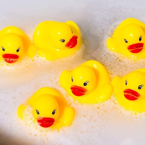 Miniatura 9 de 50 piezas de flotador y chirrido mini pato de goma para el baño del bebé Ducky Sound ShowerToys para niños celebrar la alegría de los niños