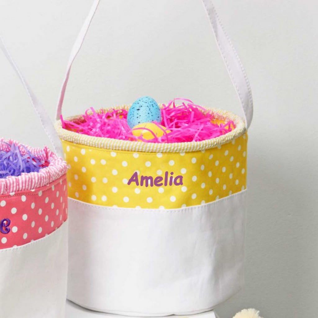 Personalized Soft and Light Easter Basket (Yellow)