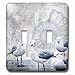 3dRose lsp_266495_2 Painting with Sea Gulls and Handwritten Elements Toggle Switch, Mixed