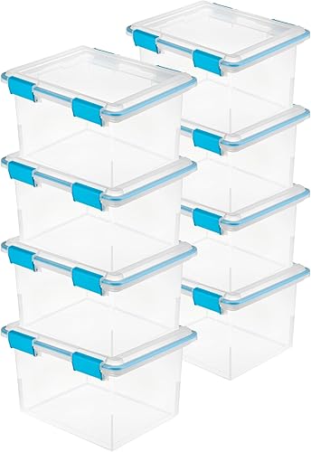 Miniatura 15 de Sterilite Paquete de 12 cajas de juntas, contenedores de almacenamiento resistentes a la intemperie con tapas de cierre, 20 cuartos de galón,