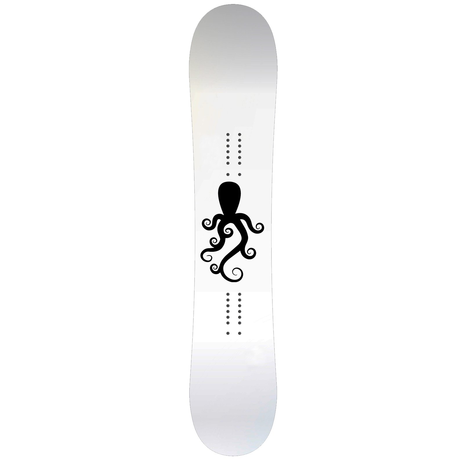 Octopus Body Tentacles Silhouette Snowboard Sticker All Weather 6" Vinyl Decal - [Black]