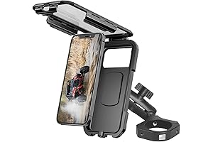 UTV Phone Mount, Waterproof UTV Holder Compatible with 4-6.3" Phones