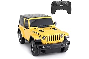 1/24 Scale RC Yellow Jeep Wrangler Rubicon Toy Car Remote Control Off-Road Vehicle