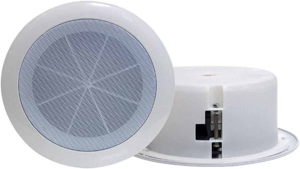 Pyle 6.5” Ceiling Wall Mount Speaker - Full Range Woofer Speaker System 1.5'' Tweeter Cup Flush Design w/ 60Hz-16kHz Frequency Response 120 Watts Peak & Template for Easy Installation