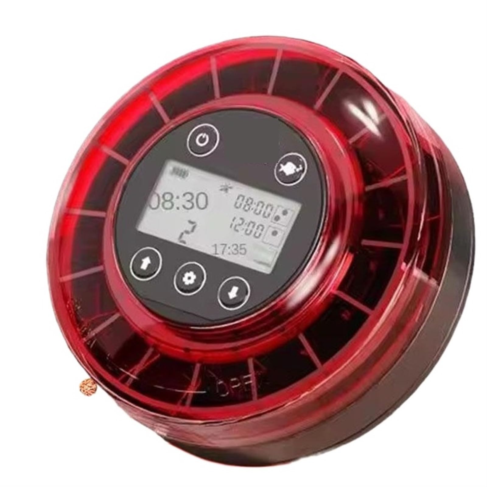 Mangiatoia per pesci da stagno, Mangiatoia automatica for pesci for acquario Distributore automatico di cibo con timer Timer ricaricabile Cavo USB Display LCD