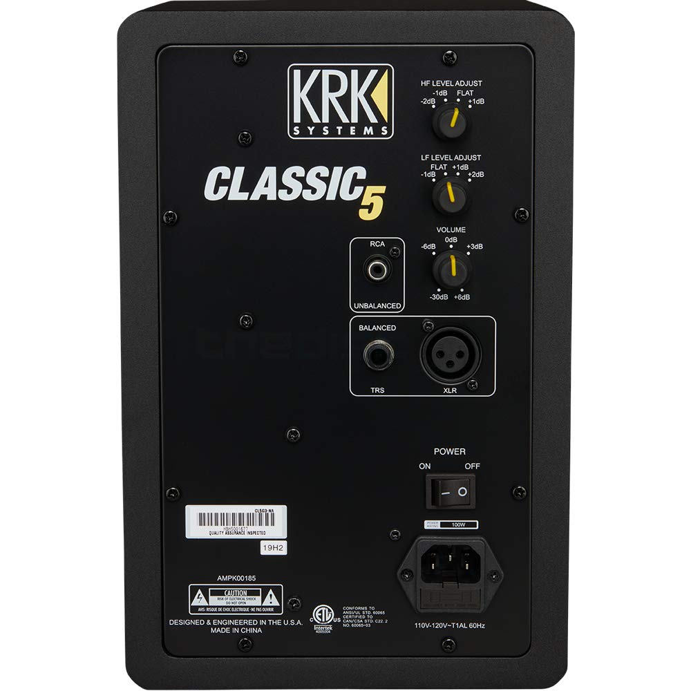 KRK Rokit Classic 5 / RP5 G3 Active Studio Monitor (coppia) + supporti da pavimento per monitor + cavi audio Bundle
