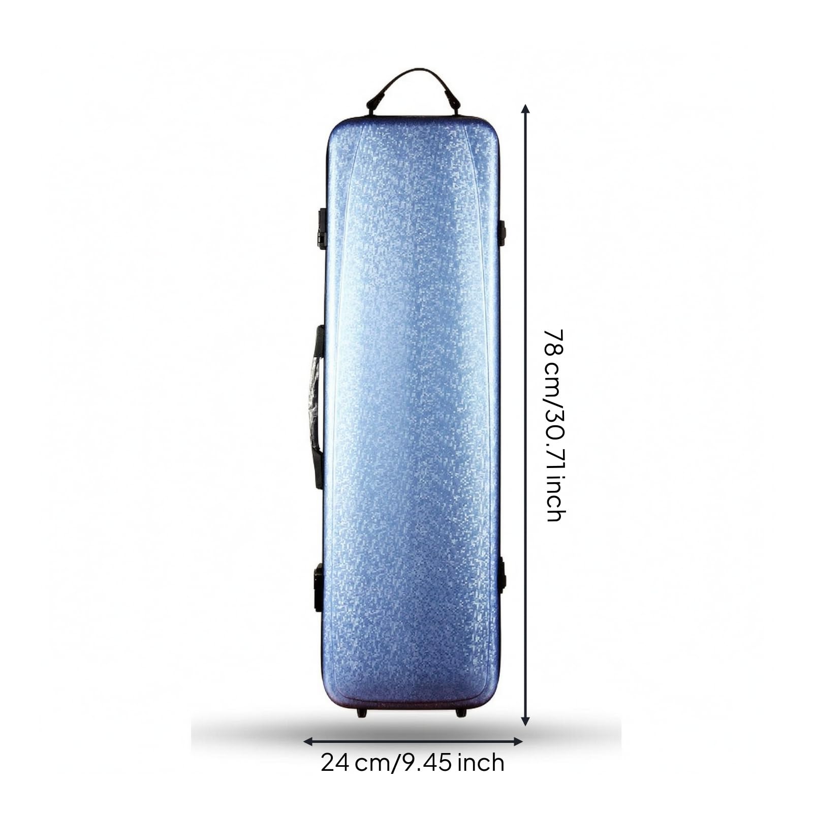 Gralara Estuche Rígido Violín Ligero Estuche Violín con Correas Acolcdo Funda para Músicos, Mosaico Azul, Array, Mosaico Azul