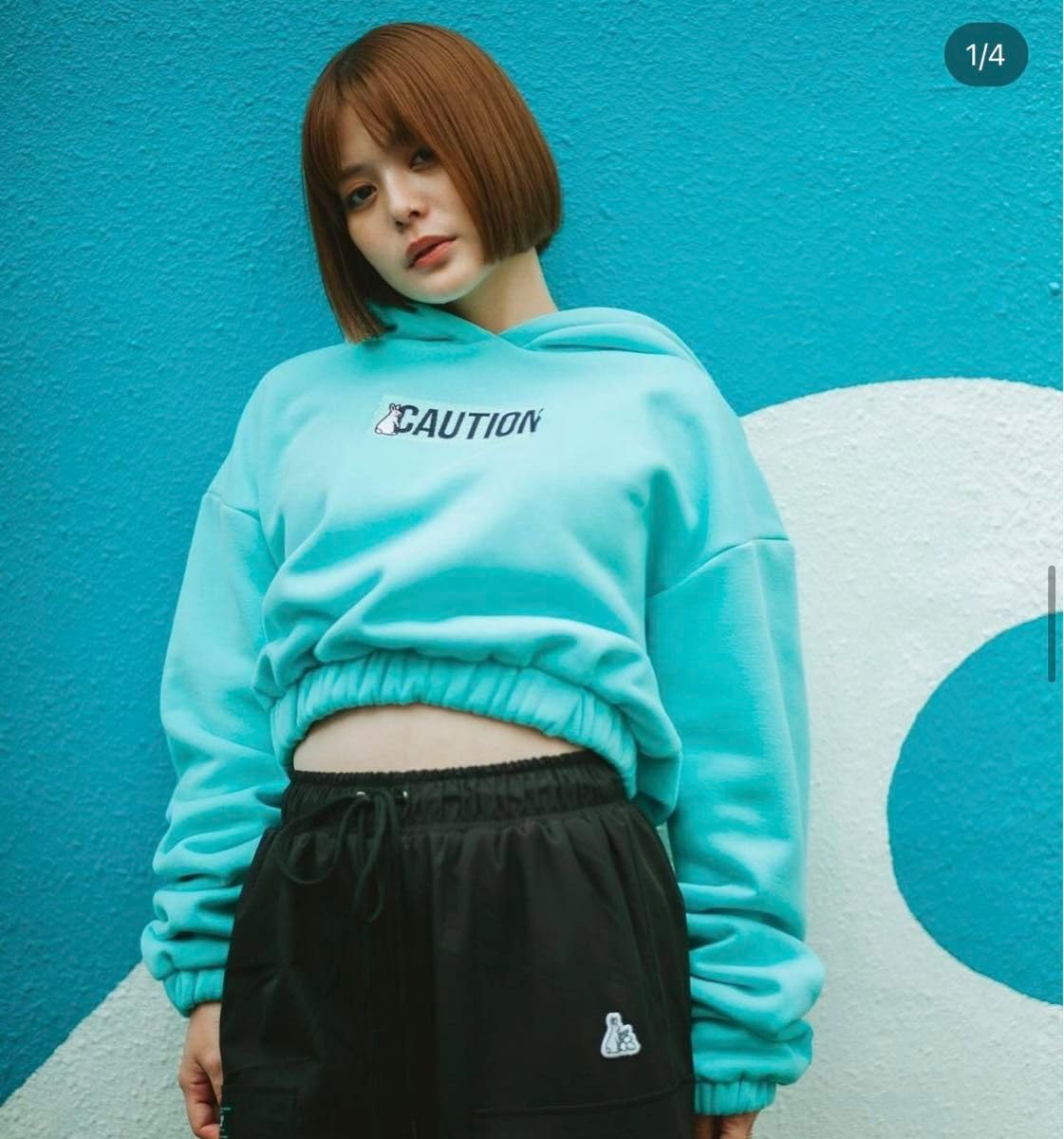 FR2 月桃 沖縄限定 ショート丈フーディ グレー