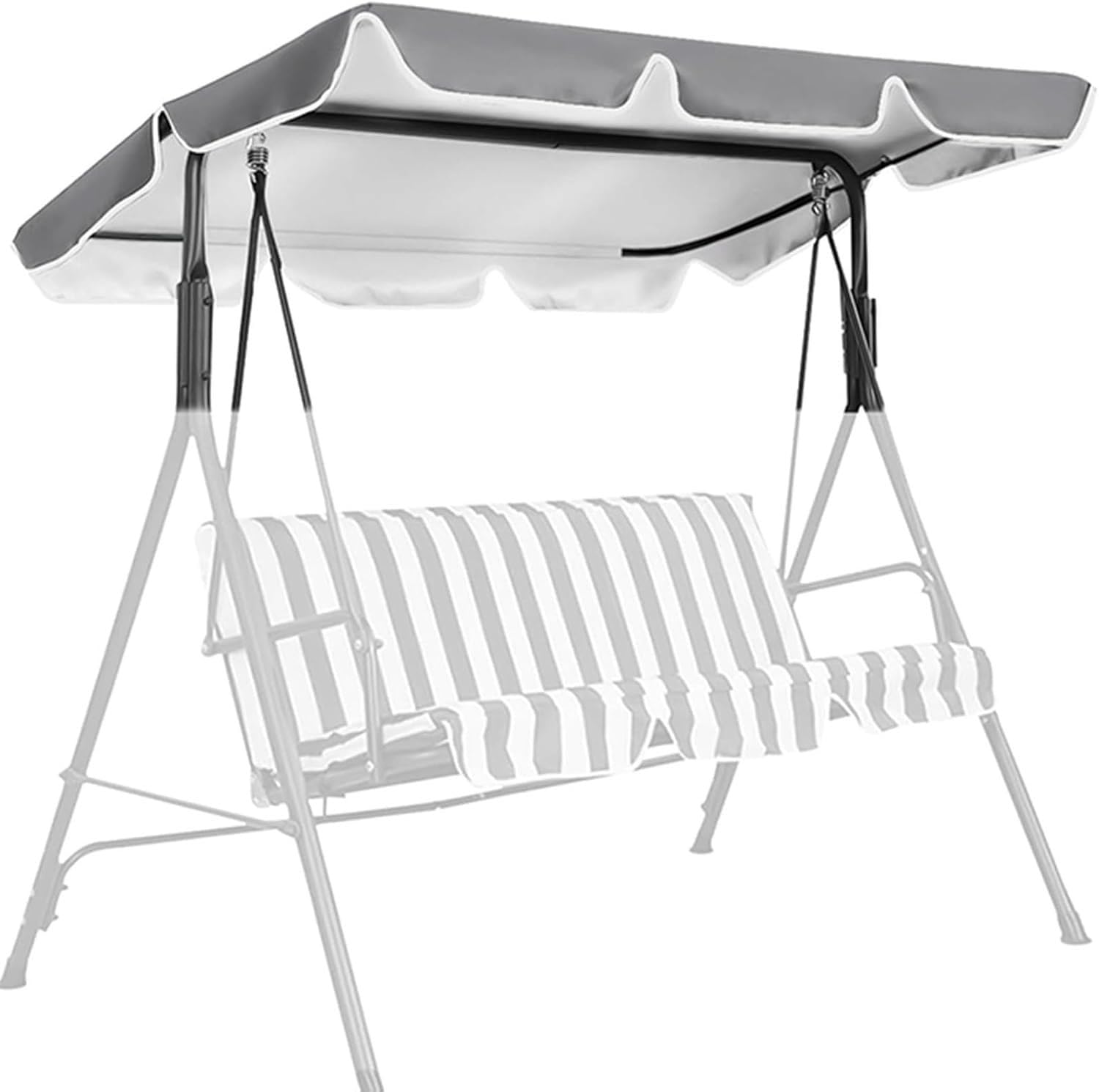 Replacement Canopy Garden Swing Seat Canopy Replacement Waterproof Canopy Replacement for Swing Seat Canopy Swing Chair Cover Patio Hammock,02,142x120x18cm