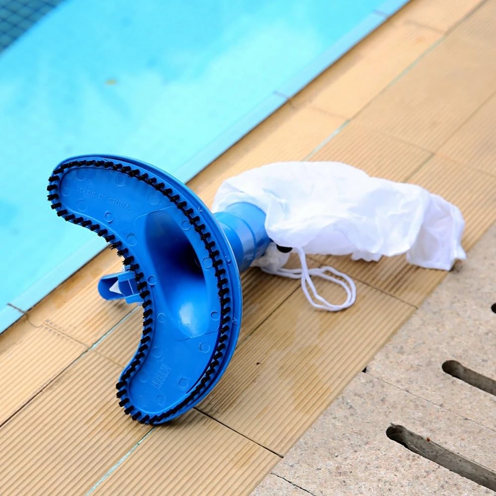 Kit per La Manutenzione delle Piscine Aspirapolvere Portatile per laghetti, pulitore subacqueo con Sacchetto a Spazzola, Strumento di Pulizia Professionale per Piscine(Cleaning Brush)