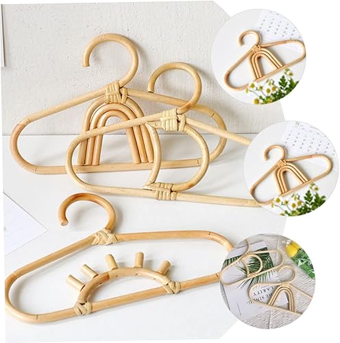 Miniatura 4 de UPKOCH Percha para niños, perchas para colgar ropa de bebé, perchas para niños, perchas para ropa para armario, perchas de ratán para niños,