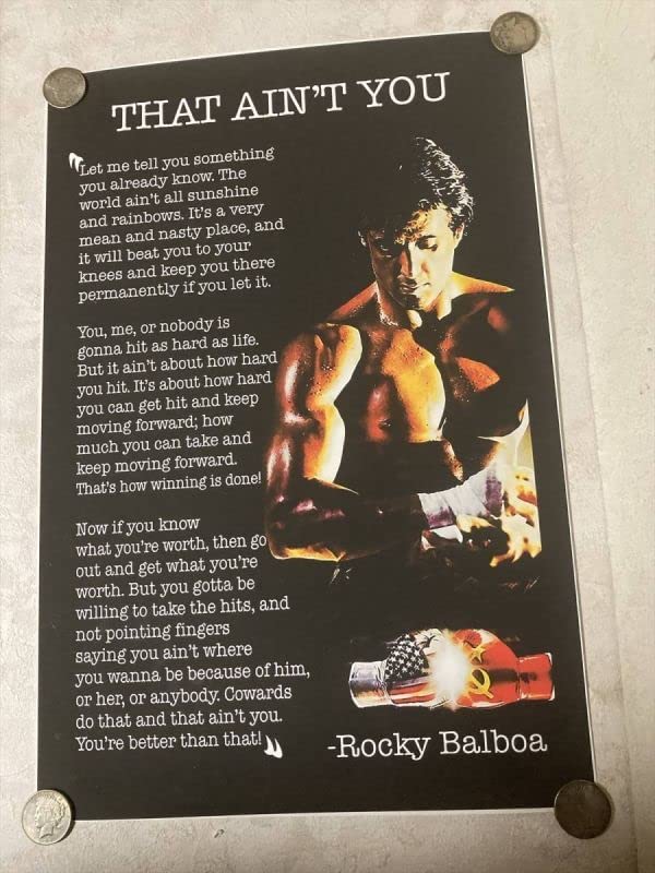 希少品 当時物 シルベスタ-スタローン 映画『ROCKY IV』のポスター US版ポスター『ロッキー』（Rocky）☆シルヴェスター