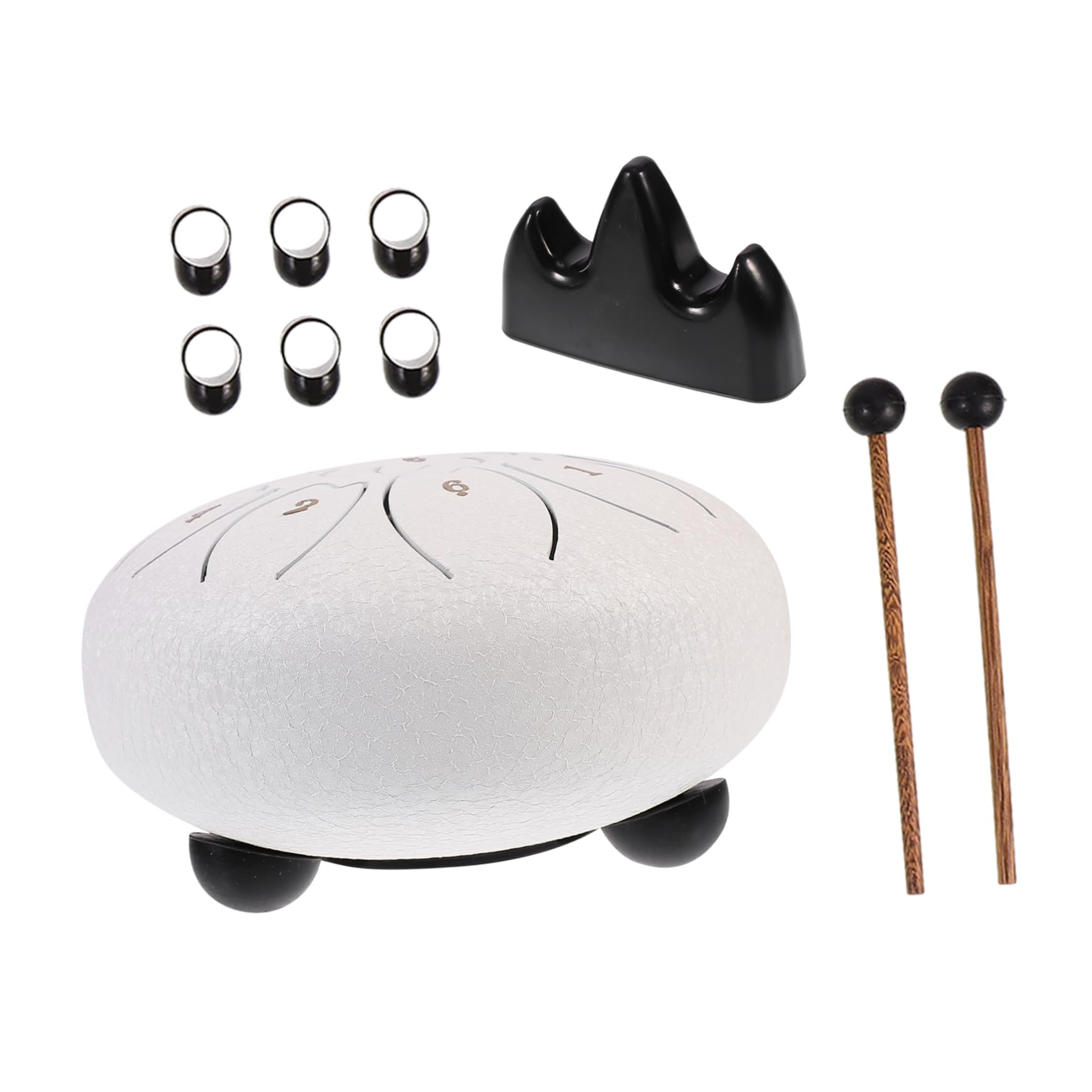 Totority Carbon Steel Alloy Suit Handpan Drum 6-inch Steel Tongue Drum Kit for Boys and Girls Music Education