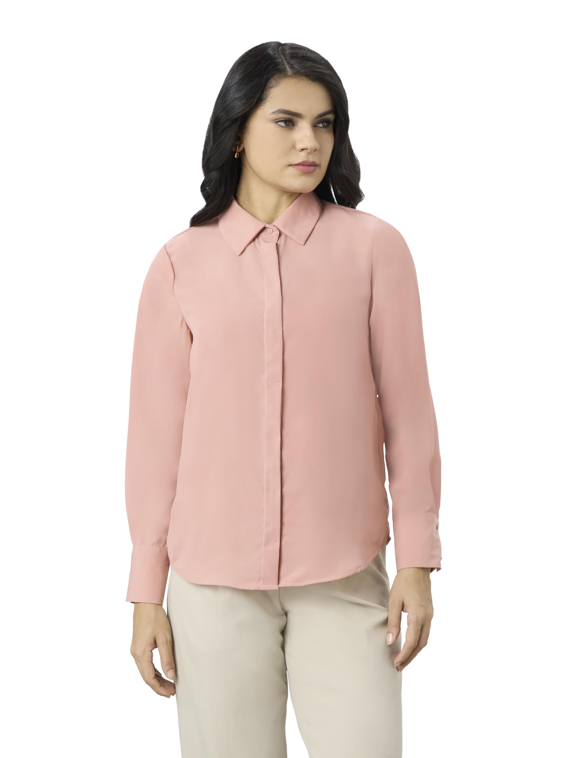 symbol premium Women's Solid Desk-to-Dinner' Soft Formal Shirt (Button Down | Regular Fit)-picture-41