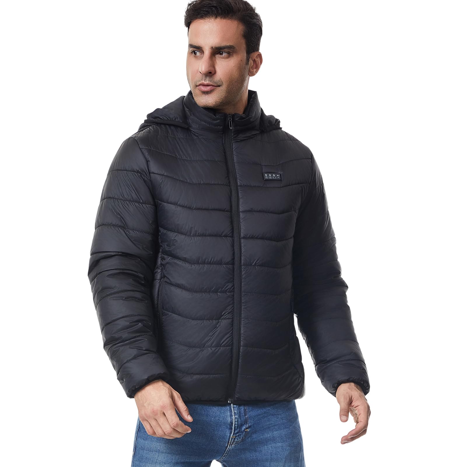 mingzhe Chaqueta Térmica para Hombre de 27 Zonas — Abrigo Térmico y Ropa Calefactable con Control de Temperatura 3 Niveles y 4 Zonas Control — Abrigo Invierno Ligero con