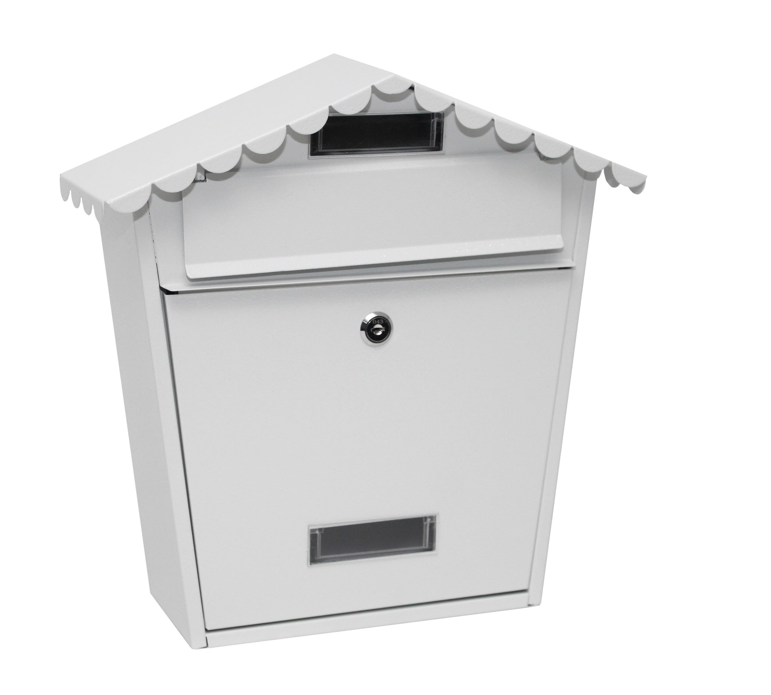Hersig - Buzón Metal Casita | Buzón de Pared Casita - Blanco