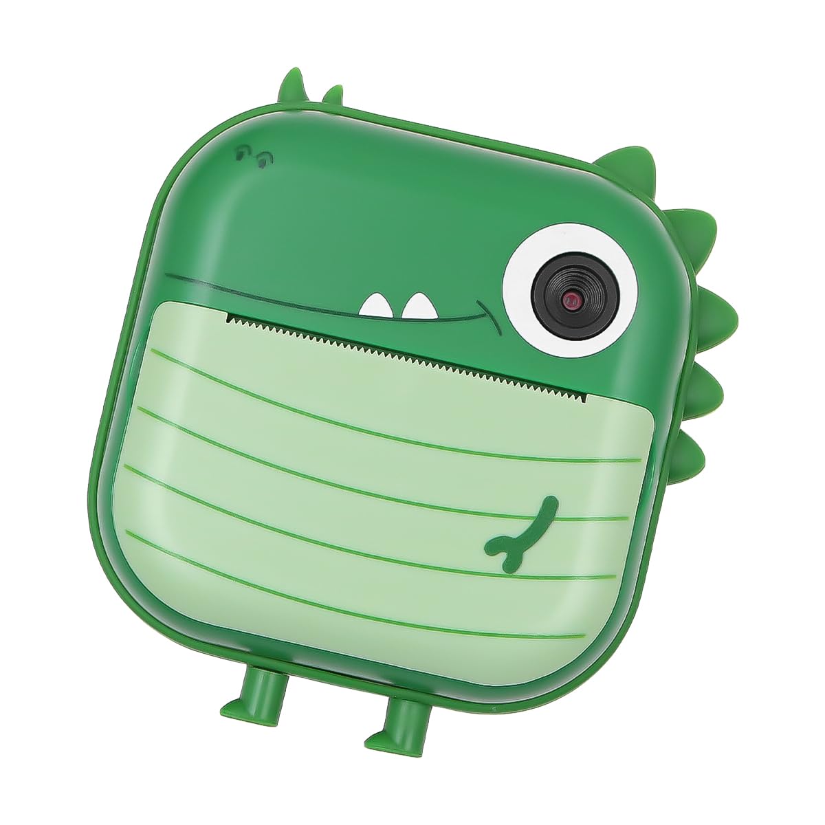 WANGCL Cámara instantánea de dinosaurio para niños, 48 megapíxeles, pantalla de 2.4 pulgadas, fotografía en blanco y negro con 2 rollos de papel de impresión, etc