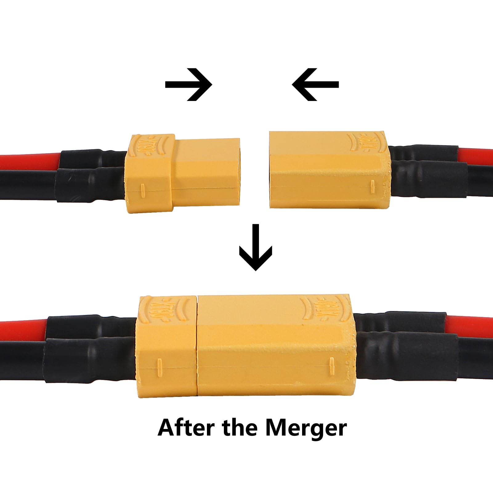 Meimom 4 Pair XT90 Plug Male Female Connector with 100mm 10AWG