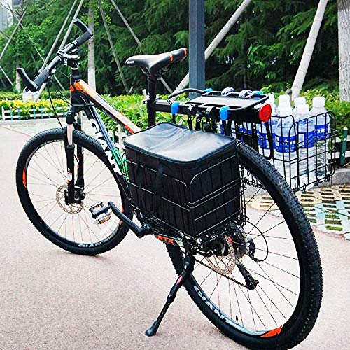 ASPIRER Fahrradkorb Vorne - Faltbar Lenkerkorb Vornekorb, Drahtgeflecht Zusammenklappbar Abnehmbar Vorne Hinten Hängender Fahrradkorb Rostfrei für Studenten/Bergsteiger/Cam (Silver)