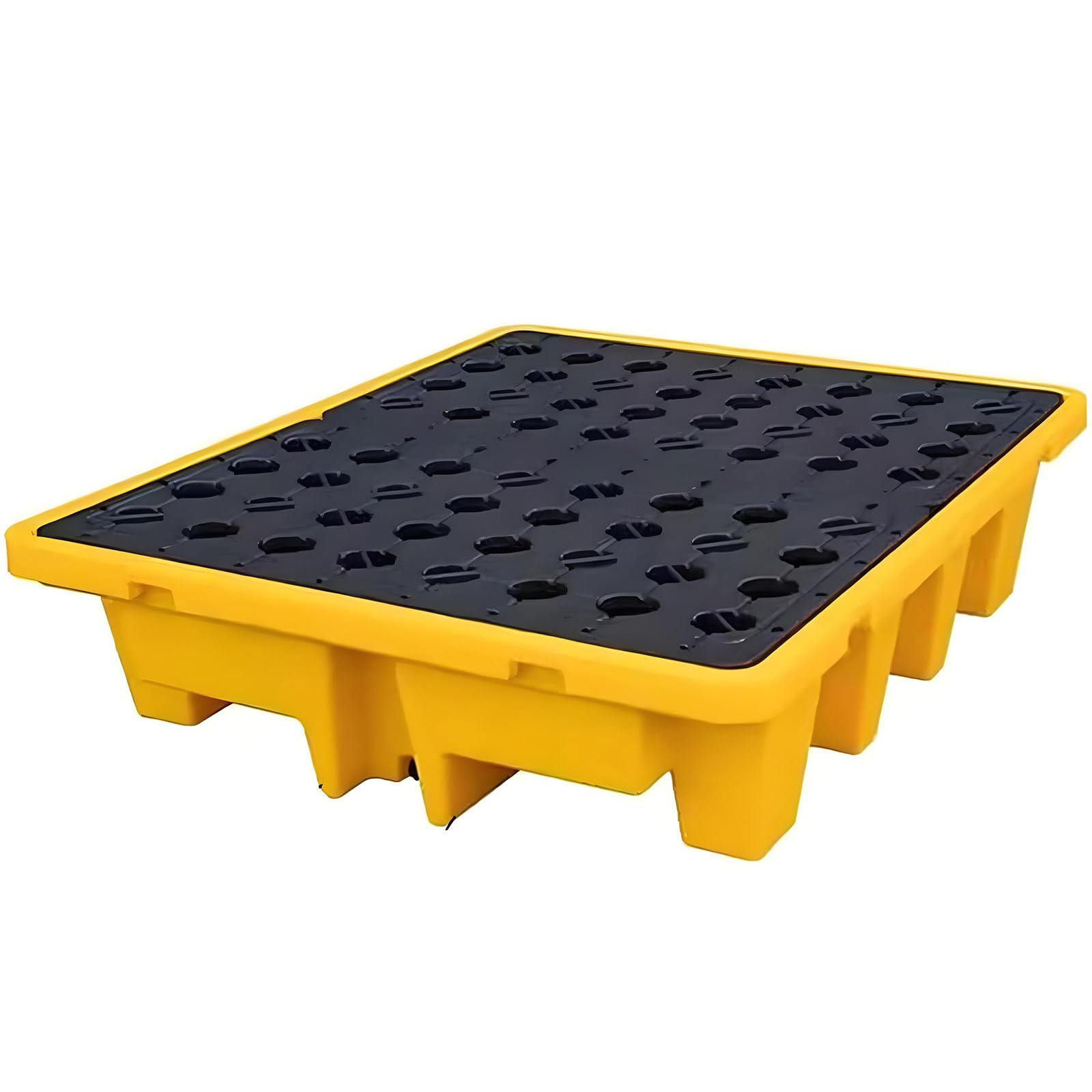 Spill containment trays, Modular Tray with Drain and Grating, Stackable Platform, Capacity 50-4000kg