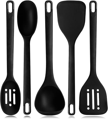 Juego de utensilios de cocina de silicona MOACC resistente al calor de 13 pulgadas de largo, accesorios de cocina de goma antiadherente sin BPA para
