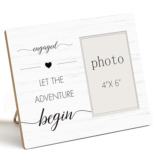 Let the Adventure Begin Engagement- Engagement Wood Picture Photo Frame,