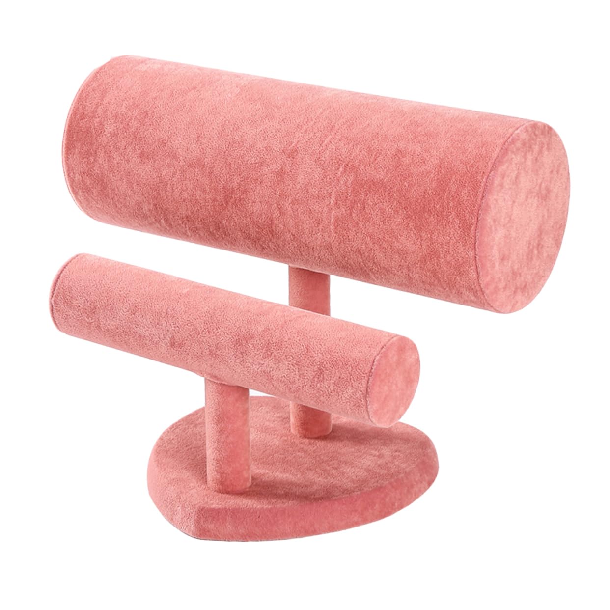 COLLBATH Présentoir à Bracelets et Montres en Pvc et Feutre Rose à Double Couche pour Rangement Pratique et Protection la Perte, pour Présentation à Domicile
