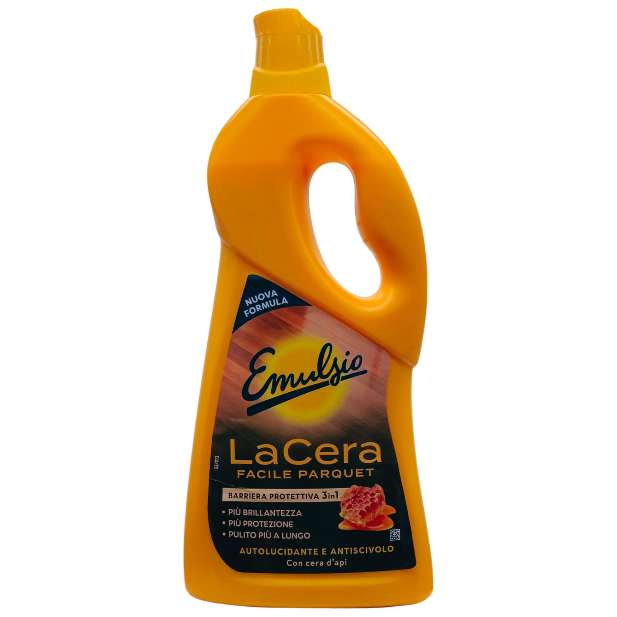 Cera Facile PARQUET, Barriera Protettiva 3In1: Più Brillantezza, Protezione e Pulito Più a Lungo. Autolucidante e Antiscivolo, Con Cera D'Api 725ml (4 Unità)