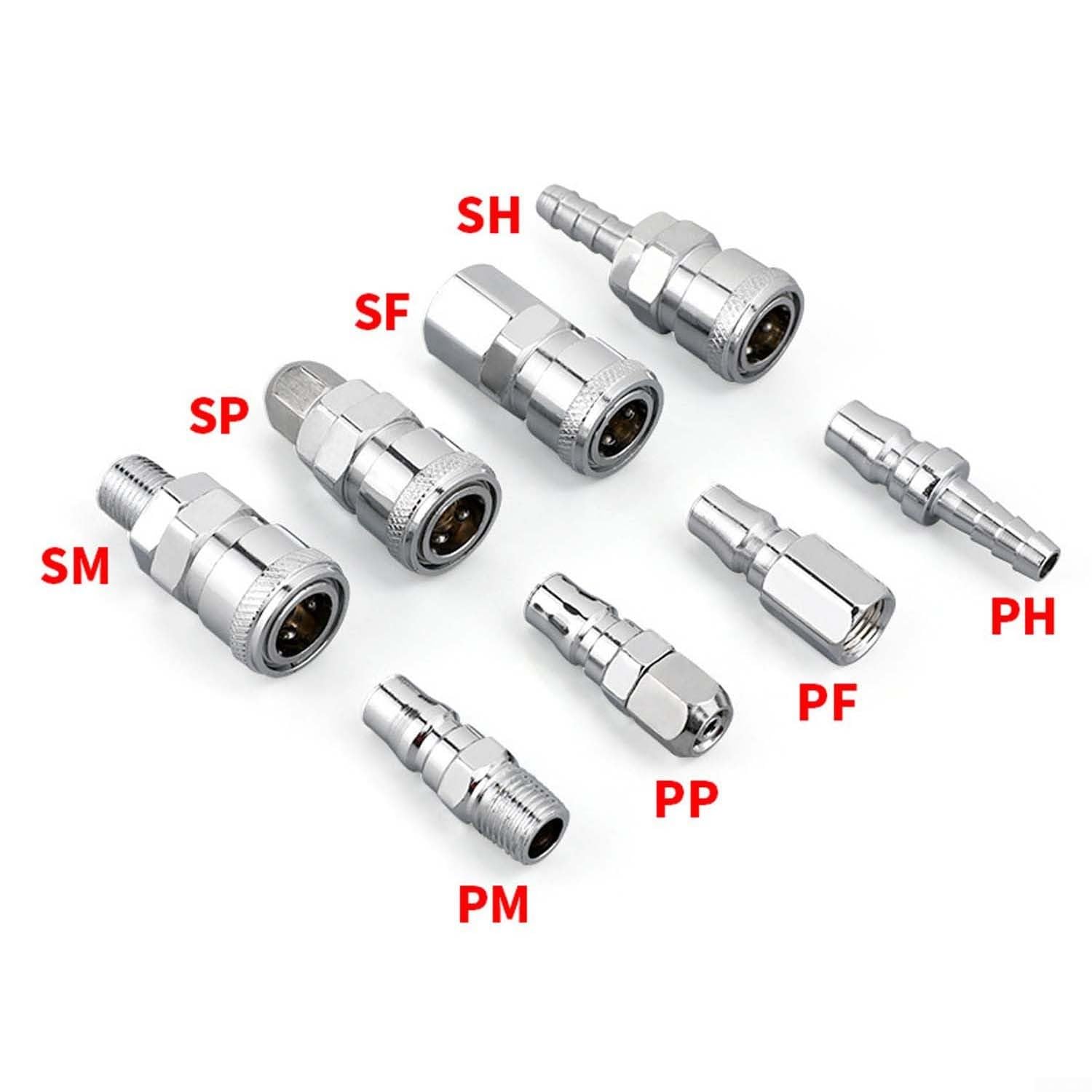 Heat Treated Steel Air Line Hose Fitting Set für Quick Release Coupler