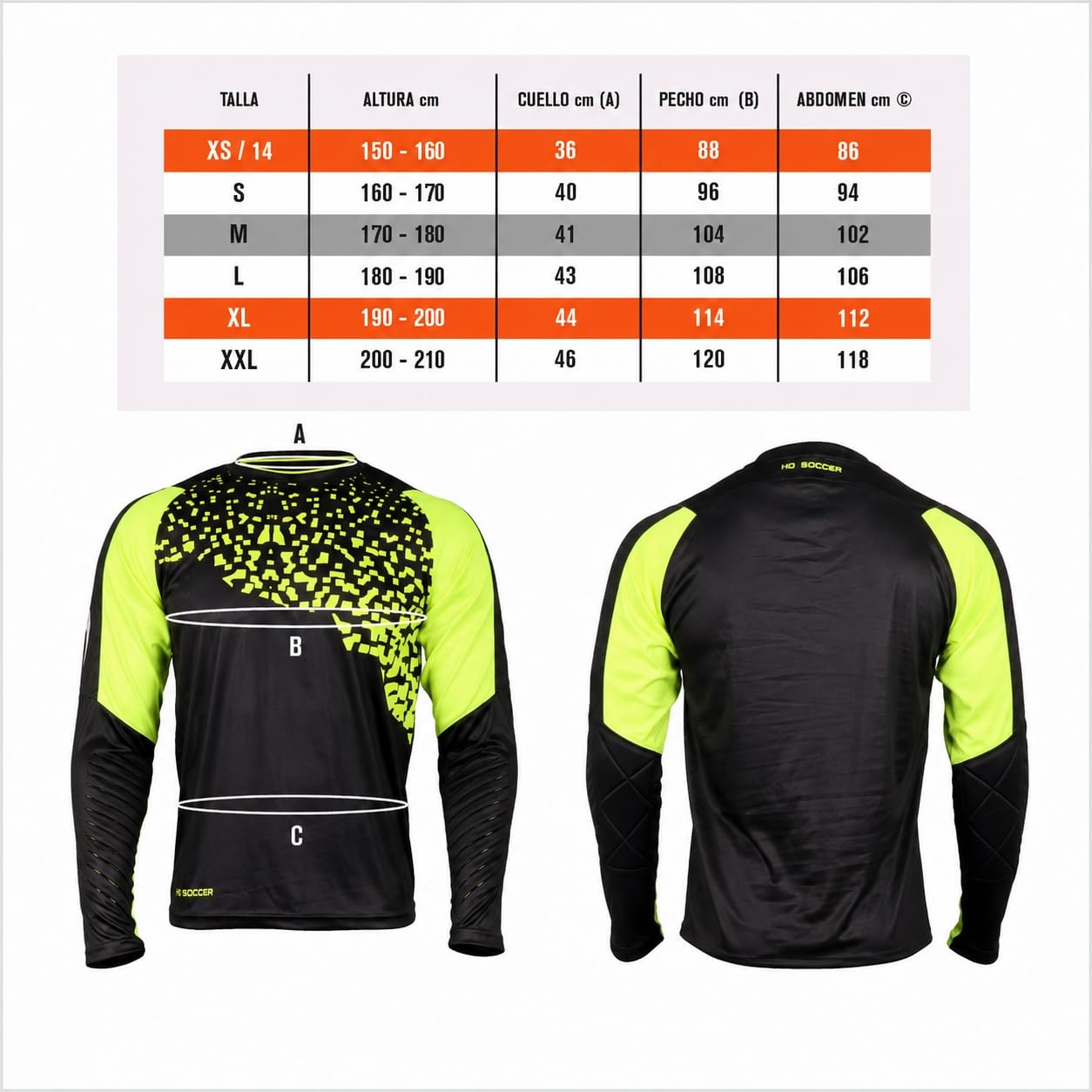 HO Soccer Camiseta Portero Kontrol Black/Lime. Camiseta Unisex niños
