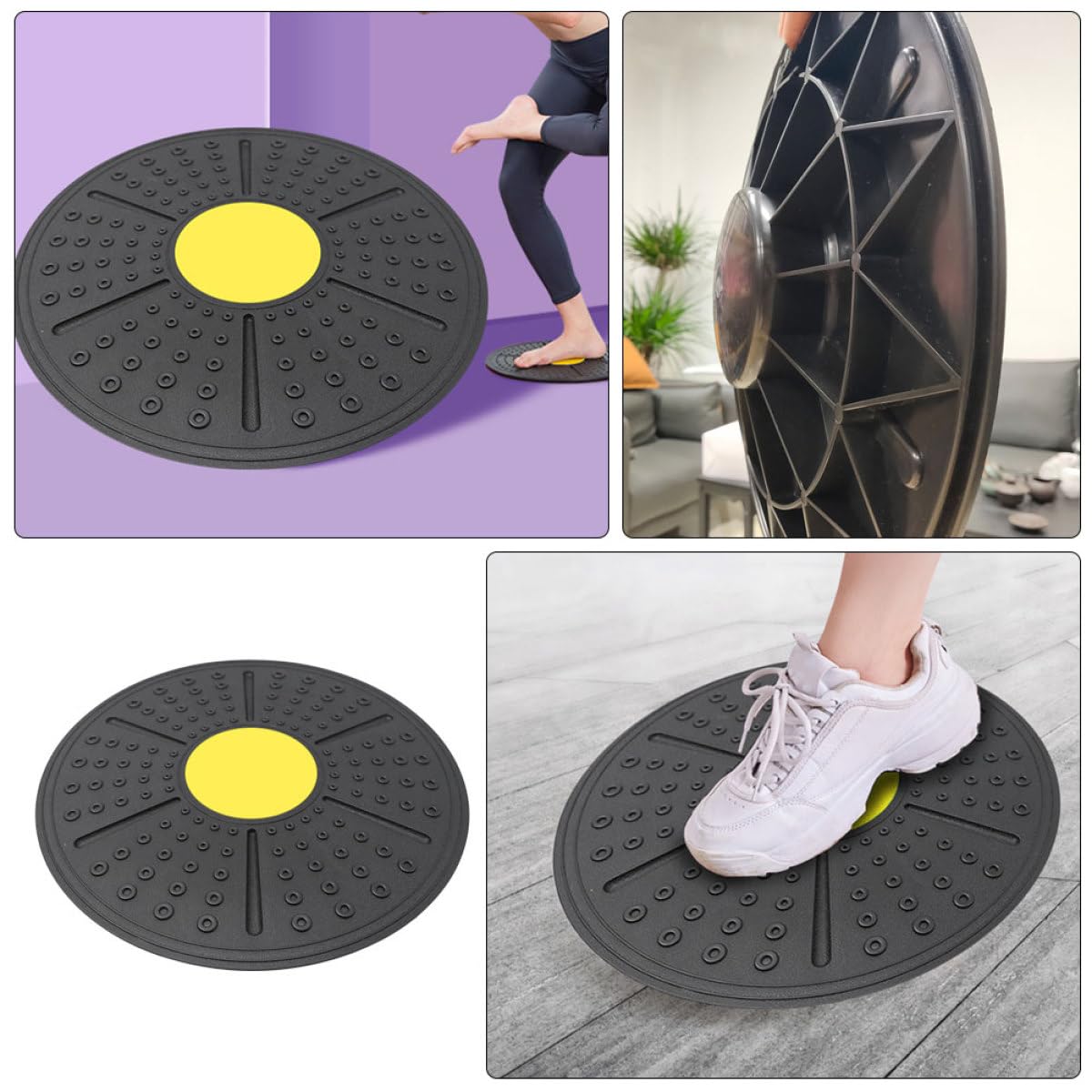 Tavola Fitness Balance Board in PP Antiscivolo per Allenamento di Stabilità e Coordinazione Accessorio per Esercizi Core e Riabilitazione Adatta Casa e Ginnastica