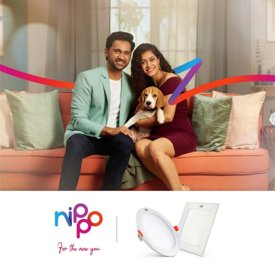 Nippo Splendour WDL-R-12W Round, Warm Day Light LED Slim Panel Light, Polycarbonate LED Downlight 3