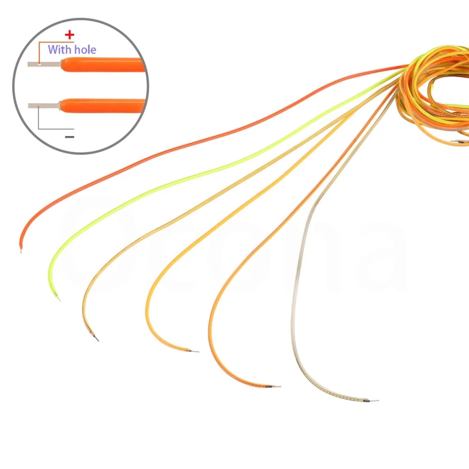 10pcs COB LED Filamento Flessibile DC 3V-Kit di Illuminazione Fai Da Te, 7 Colori (Materiale FPC) DC12V 450mm 10pz Rosa