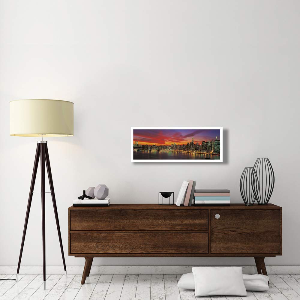 Coucher de Soleil sur New York (détail)-Paper Art-38"x14"