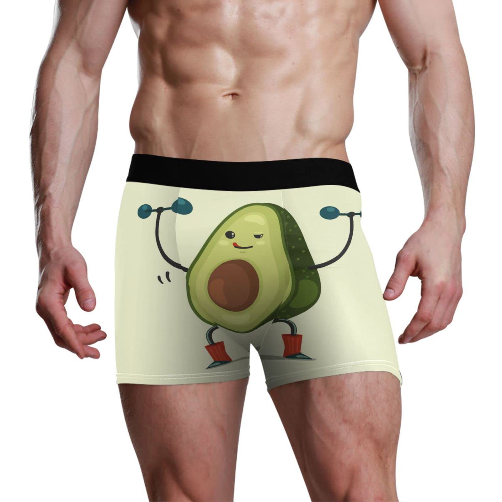 YOUJUNER Cute Avocado Men's Trunk Boxers Shorts Briefs Pants Underwear Underpants Boxershorts for Men Multicolor