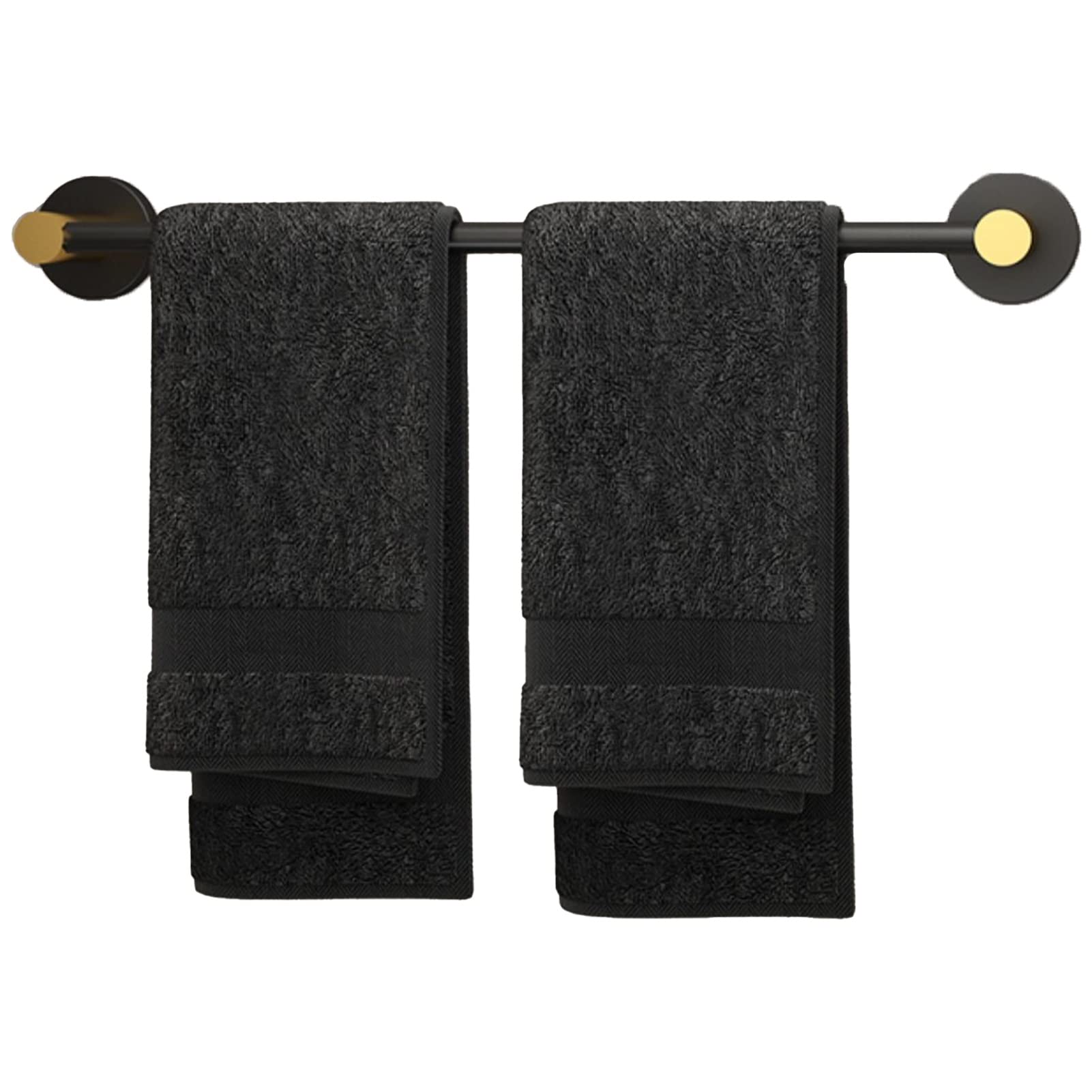 LMYSXAOZ Wall-Mounted Bath Towel Rail Bar,Stainless Steel Matte Black Rod,Bathroom Bar Rack for Hardware Kitchen Toilet,30cm-110cm (Size : 100cm)