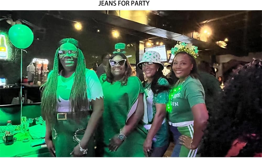 knowfashionstyle Womens Jeans High Waisted Wide Leg Patchwork Stripes Stretchy Jean Color Block Straight Trendy Demin Pants - Image 2