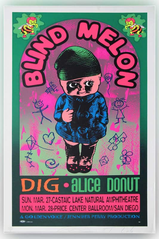 POSTERNEST Alice Donut Blind Melon dig 1994 Concert Poster Matte Finish Paper Print Unframed 12 x18 Inch (Multicolor) - Z871