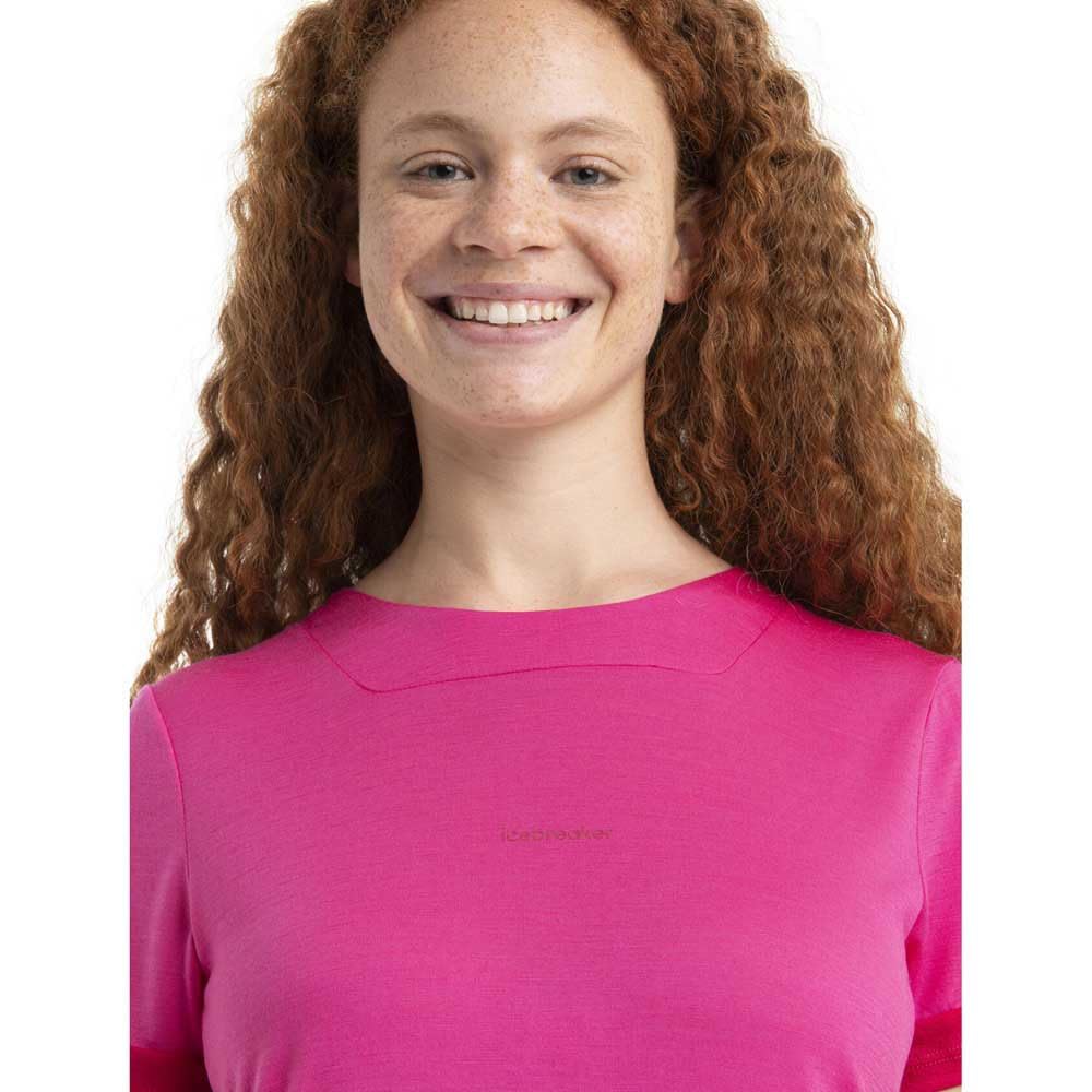 Icebreaker Zoneknit Maglietta, Tempo/Electron Pink/CB, L Donna