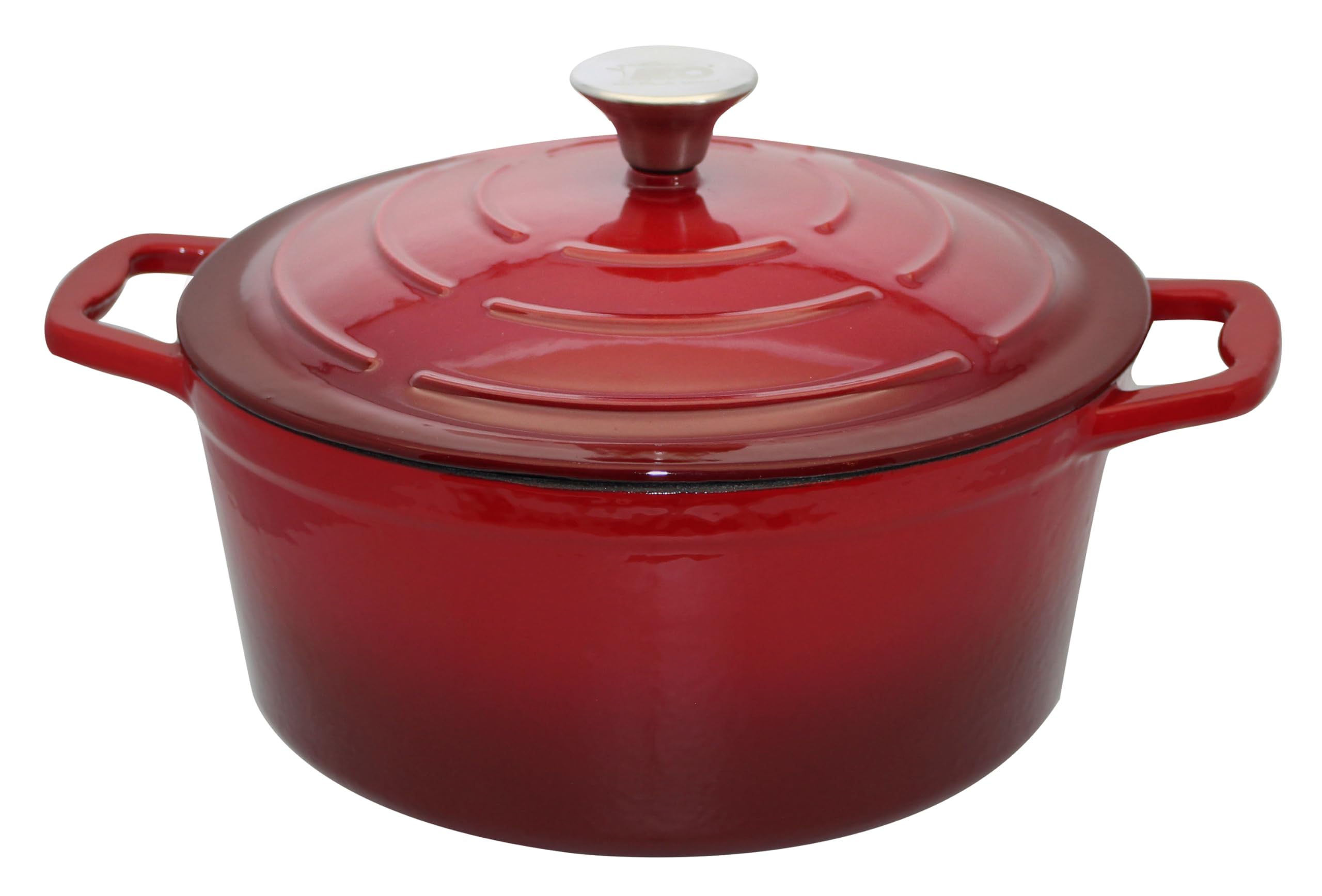 Elo 3062626 cocotte en fonte émaillée antiadhésive avec couvercle, rouge cerise, passe au four, marmite tous feux, faitout induction 26 cm 4.5 L, 4 à 6 personnes